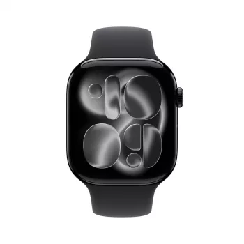 APPLE Watch Series 11 GPS 46mm caixa de alumínio Jet Black com bracelete desportiva preta M/L