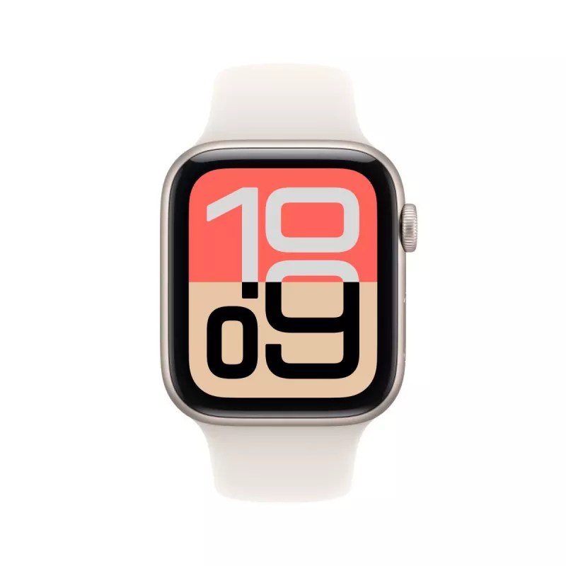 APPLE Watch SE 3 GPS 44mm caixa de alumínio Starlight com bracelete desportiva M/L - Starlight