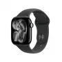 APPLE Watch Series 11 GPS + Cellular 42mm caixa de alumínio Jet Black com bracelete desportiva preta S/M