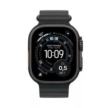 Smartwatch Apple Watch Ultra 3 GPS + Cellular 49mm caixa de titânio preta com bracelete Ocean preta