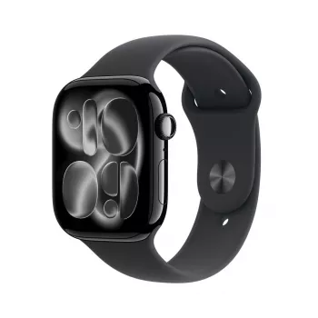 APPLE Watch Series 11 GPS 46mm caixa de alumínio Jet Black com bracelete desportiva preta S/M