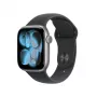 Apple Watch Series 11 GPS 42 mm, caixa de alumínio Space Grey com bracelete desportiva preta – S/M