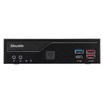 PC slim Shuttle DH770, S1700, 2x HDMI, 2x DP, 2x 2.5G LAN, 2x COM, 8x USB, 1x 2,5