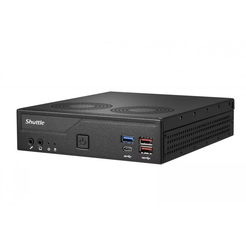 PC slim Shuttle DH770, S1700, 2x HDMI, 2x DP, 2x 2.5G LAN, 2x COM, 8x USB, 1x 2,5