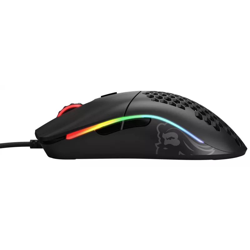 Rato Glorious Gaming Glorious Model O Regular (preto), para destros, ótico, USB tipo A, 12000 DPI, preto