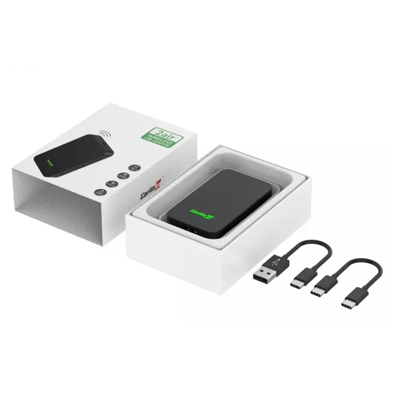 Recetor multimédia para automóvel Carlinkit CPC200-2AIR preto Wi‑Fi 5 GHz / 2,4 GHz, Bluetooth 4.1, USB‑C