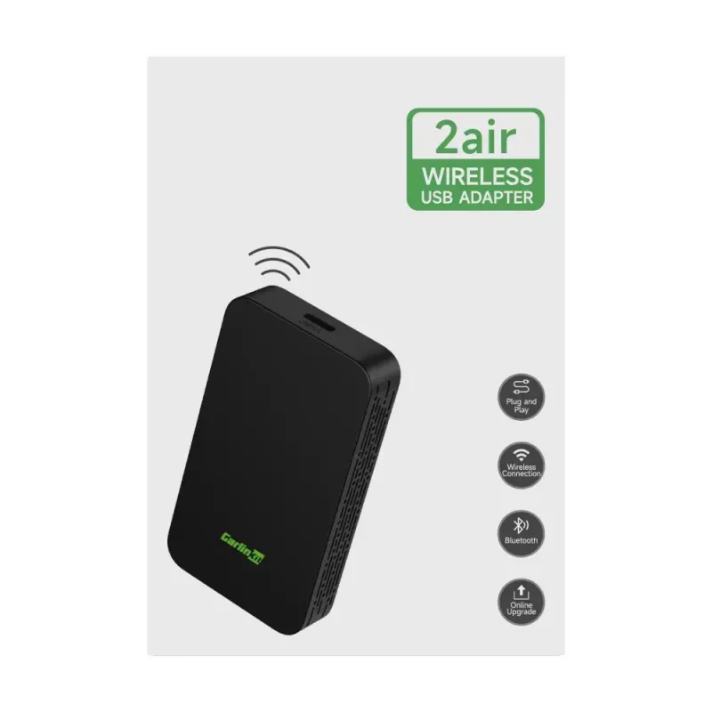 Recetor multimédia para automóvel Carlinkit CPC200-2AIR preto Wi‑Fi 5 GHz / 2,4 GHz, Bluetooth 4.1, USB‑C