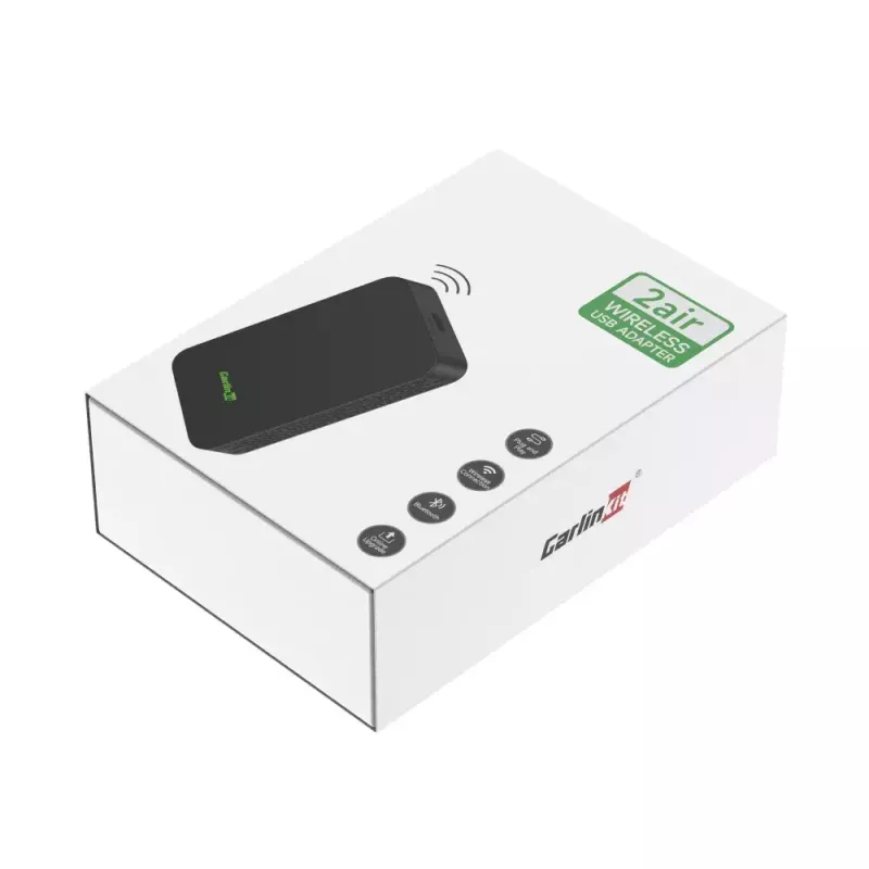 Recetor multimédia para automóvel Carlinkit CPC200-2AIR preto Wi‑Fi 5 GHz / 2,4 GHz, Bluetooth 4.1, USB‑C