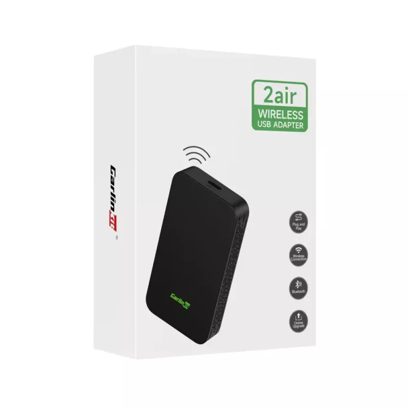 Recetor multimédia para automóvel Carlinkit CPC200-2AIR preto Wi‑Fi 5 GHz / 2,4 GHz, Bluetooth 4.1, USB‑C