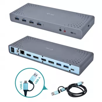 Docking station i-tec USB 3.0 / USB-C / Thunderbolt 3 com ecrã duplo