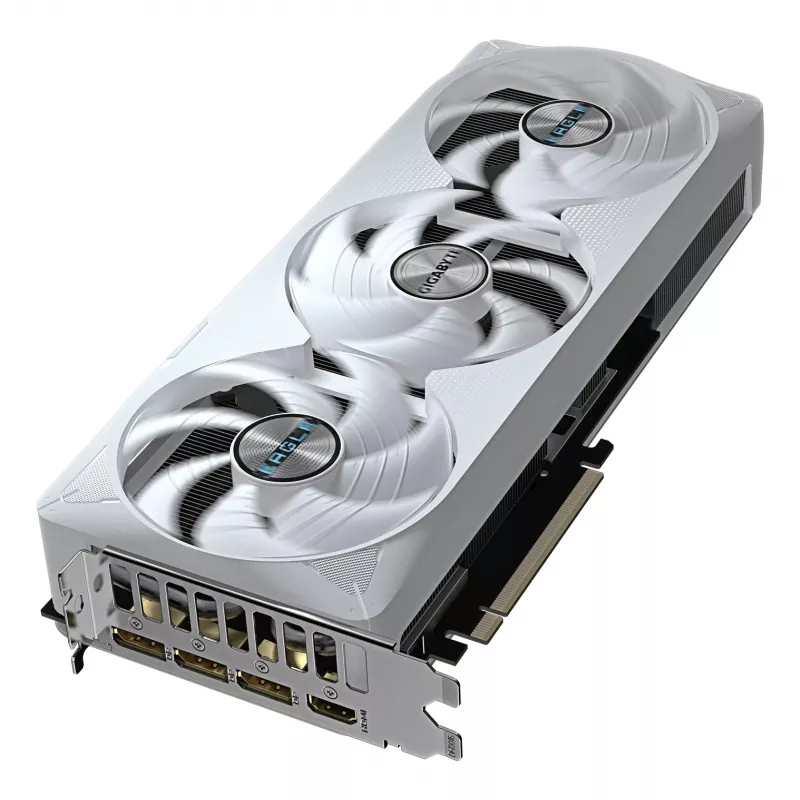 Placa gráfica GIGABYTE GeForce RTX 5070 Ti EAGLE OC ICE SFF 16G - 16 GB GDDR7, 256 bits, PCI-E 5.0, 2542 MHz de frequência do núcleo, 3 x DP 2.1a, 1 x HDMI 2.1b, NVIDIA DLSS 4, GV-N507TEAGLEOC ICE-16GD