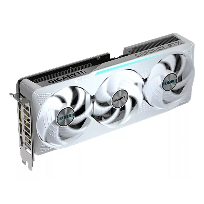 Placa gráfica GIGABYTE GeForce RTX 5070 Ti EAGLE OC ICE SFF 16G - 16 GB GDDR7, 256 bits, PCI-E 5.0, 2542 MHz de frequência do núcleo, 3 x DP 2.1a, 1 x HDMI 2.1b, NVIDIA DLSS 4, GV-N507TEAGLEOC ICE-16GD