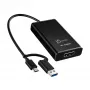 j5create JVA11-N Adaptador de captura HDMI™ 4K, preto, USB 3.2 Gen 1 (3.1 Gen 1), 3840 x 2160 píxeis, alumínio, 0,19 m, Taiwan