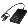 j5create JVA11-N Adaptador de captura HDMI™ 4K, preto, USB 3.2 Gen 1 (3.1 Gen 1), 3840 x 2160 píxeis, alumínio, 0,19 m, Taiwan