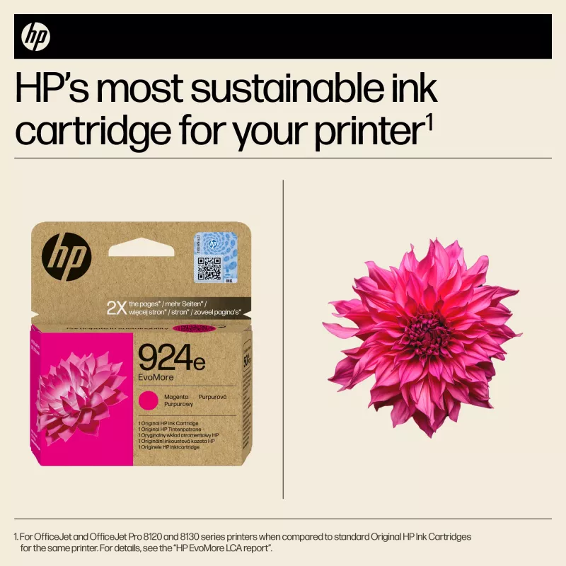 HP 924e EvoMore Magenta Cartucho de tinta original