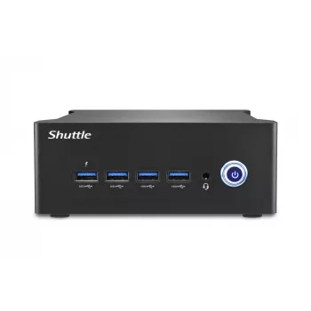 Shuttle Nano PC NT10H5, Intel Core Ultra 5 125H, gráficos Intel Arc, 2xHDMI, 2xUSB 4.0 (DP), 2x2,5Gbit LAN, incl. VESA funcionamento contínuo 24/7