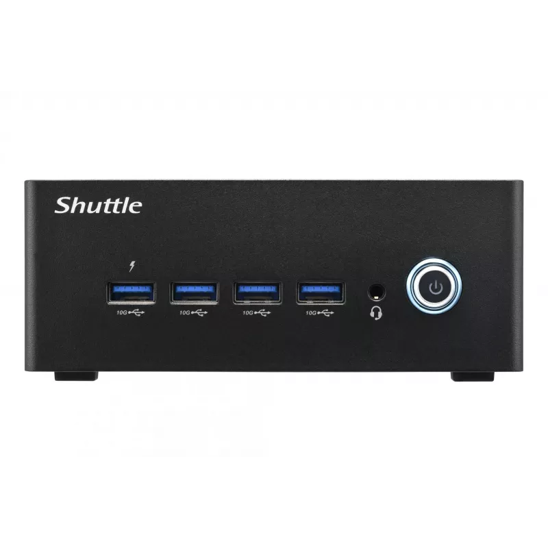 Shuttle Nano PC NT10H5, Intel Core Ultra 5 125H, gráficos Intel Arc, 2xHDMI, 2xUSB 4.0 (DP), 2x2,5Gbit LAN, incl. VESA funcionamento contínuo 24/7