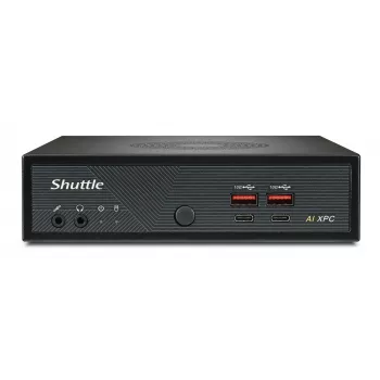 Shuttle Slim AI PC DN11H5 Intel Core Ultra 5 125H, gráficos Intel Arc, 2xHDMI, 2x DP, 4x 2.5Gbit LAN, VESA, funcionamento contínuo 24/7