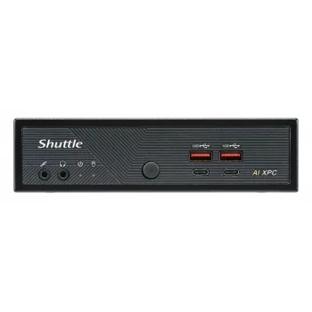 Shuttle Slim AI PC DN11H5 Intel Core Ultra 5 125H, gráficos Intel Arc, 2xHDMI, 2x DP, 4x 2.5Gbit LAN, VESA, funcionamento contínuo 24/7