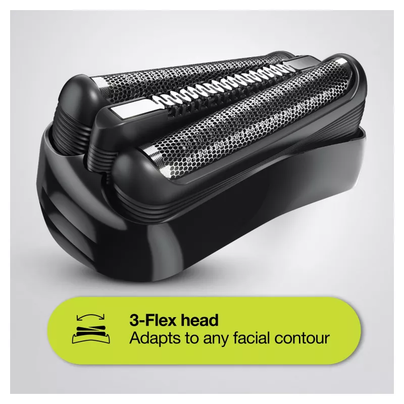 Braun Series 3 Shave&Style 300BT máquina de barbear elétrica, máquina de barbear para homem, preto/Volt Green