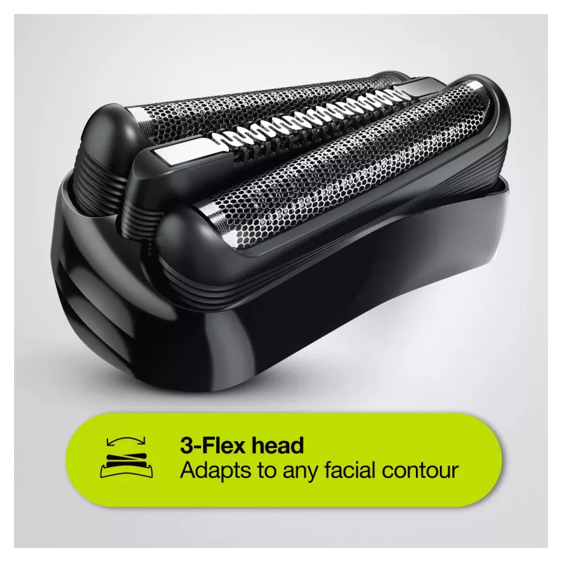 Braun Series 3 Shave&Style 300BT máquina de barbear elétrica, máquina de barbear para homem, preto/Volt Green