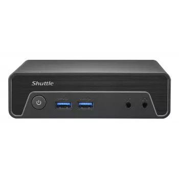 Shuttle Nano PC NE10N, Intel N 100, 1x HDMI, 1x DP, 6x USB, 1x LAN, sem ventoinha, funcionamento contínuo 24/7, incl. VESA