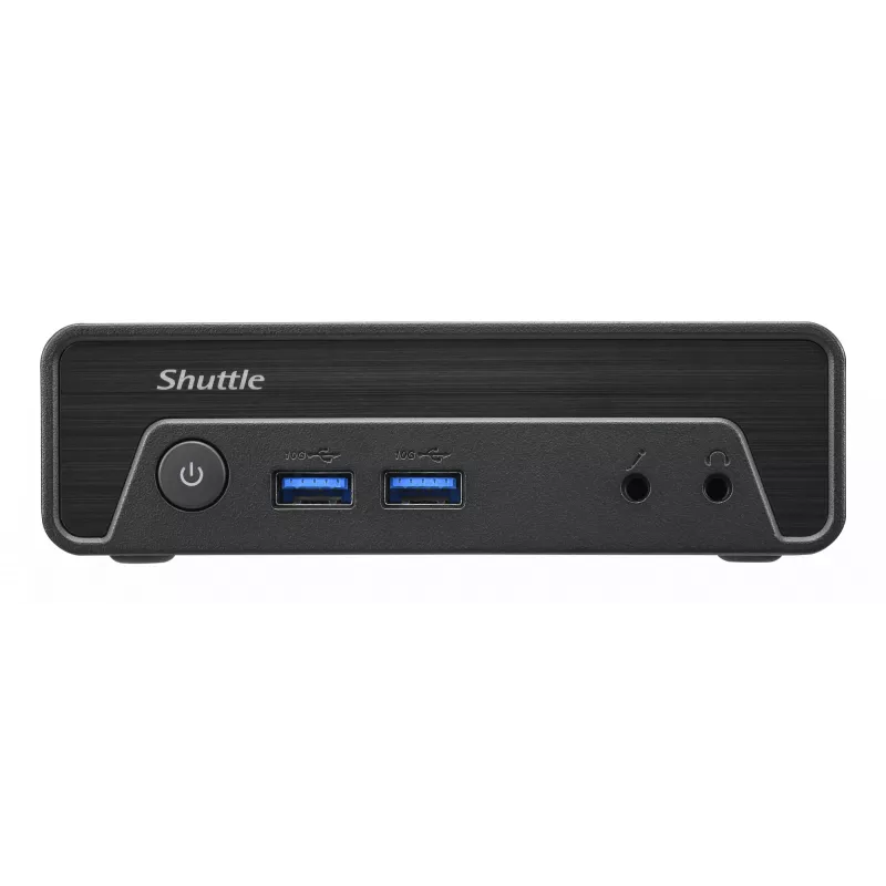 Shuttle Nano PC NE10N, Intel N 100, 1x HDMI, 1x DP, 6x USB, 1x LAN, sem ventoinha, funcionamento contínuo 24/7, incl. VESA