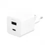 PanzerGlass empower™ by ® Turbo carregador de 35W incl. USB-C + USB-A | ficha UE | branco prateado