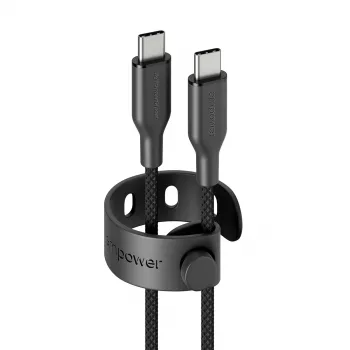 PanzerGlass empower™ by ® Racing cabo USB-C para USB-C 60W | USB 2.0 | 1,2 m | Space Black