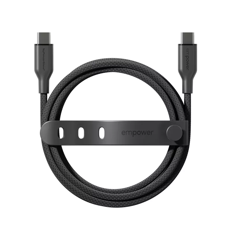 PanzerGlass empower™ by ® Racing cabo USB-C para USB-C 60W | USB 2.0 | 1,2 m | Space Black