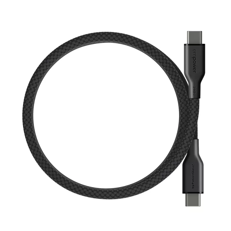 PanzerGlass empower™ by ® Magnetic cabo USB-C para USB-C 240W | USB 2.0 | 1,5 m | Space Black