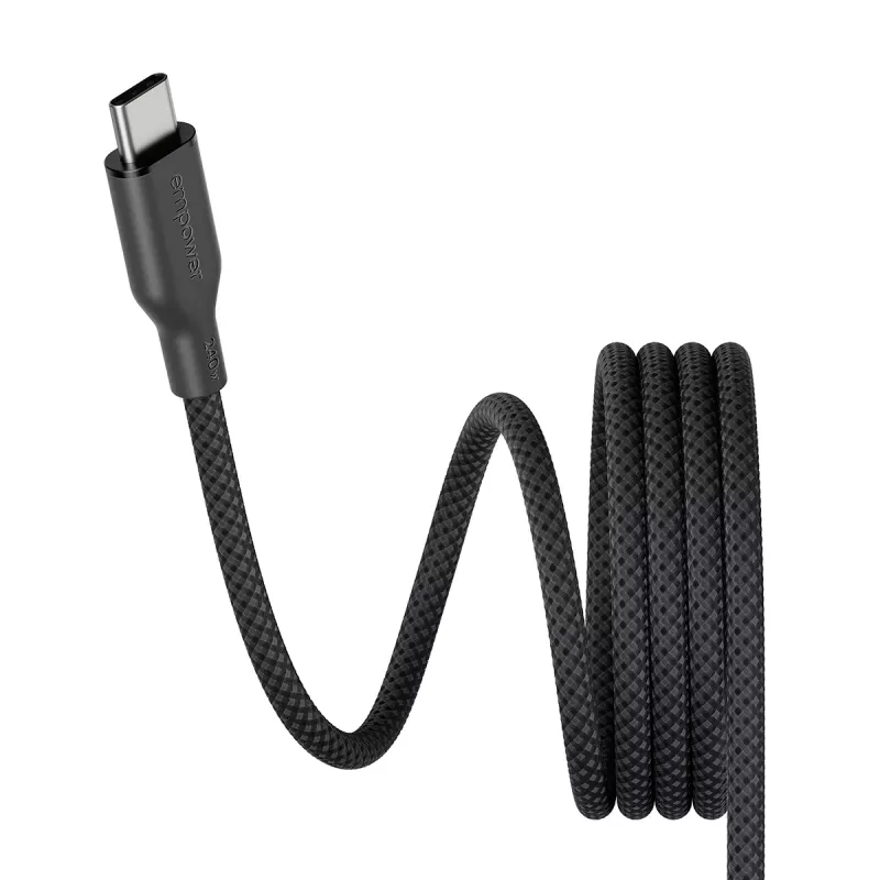 PanzerGlass empower™ by ® Magnetic cabo USB-C para USB-C 240W | USB 2.0 | 1,5 m | Space Black