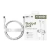 PanzerGlass empower™ by ® Racing cabo USB-C para USB-C 60W | USB 2.0 | 2 m | Silver White