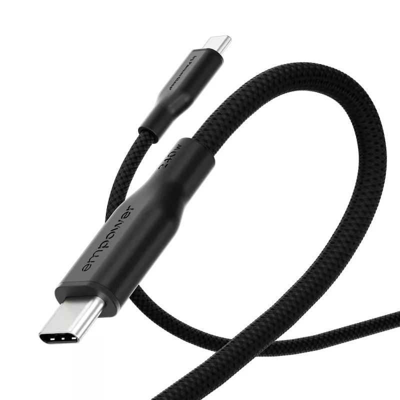 PanzerGlass empower™ by ® Racing cabo USB-C para USB-C 240W | USB 2.0 | 1,2 m | Space Black