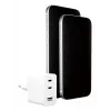 PanzerGlass empower™ by ® Turbo carregador múltiplo de 70W incl. 2 x USB-C + USB-A | ficha UE | branco prateado