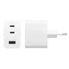 PanzerGlass empower™ by ® Turbo carregador múltiplo de 70W incl. 2 x USB-C + USB-A | ficha UE | branco prateado