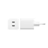 PanzerGlass empower™ by ® Turbo carregador de 45W incl. 2 x USB-C | ficha UE | branco prateado