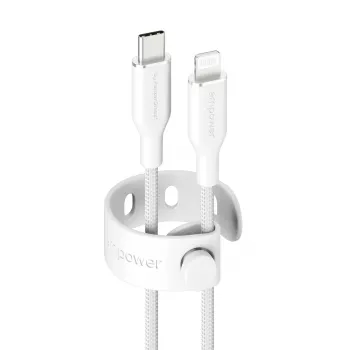 PanzerGlass empower™ by ® Racing cabo USB-C para Lightning 60W | USB 2.0 | 1,2 m | Silver White