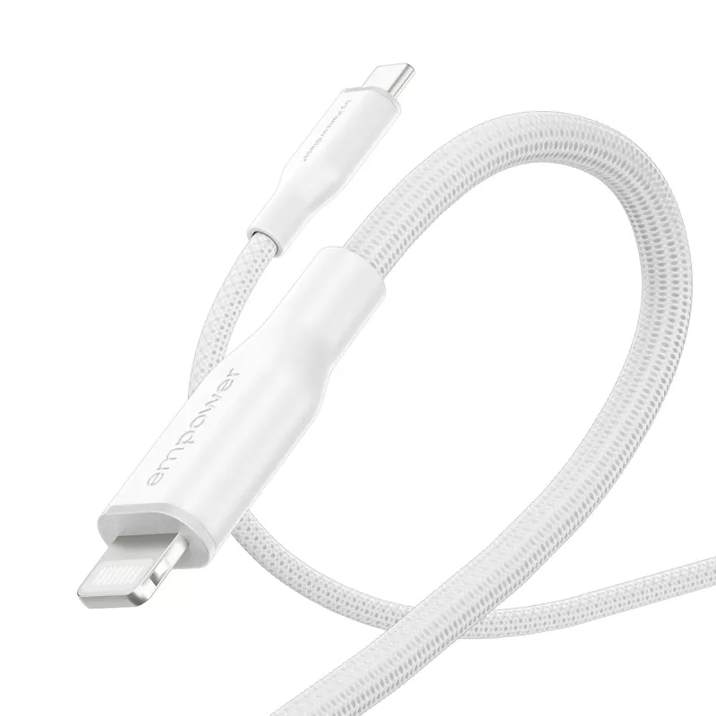 PanzerGlass empower™ by ® Racing cabo USB-C para Lightning 60W | USB 2.0 | 1,2 m | Silver White