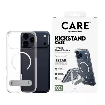 Capa PanzerGlass CARE™ by ® Transparente com suporte e MagSafe iPhone 17 Pro Max