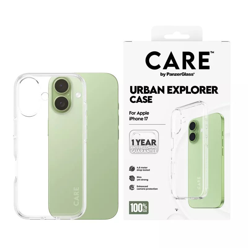 Capa PanzerGlass CARE™ by ® Urban Explorer transparente iPhone 17