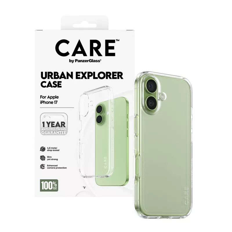 Capa PanzerGlass CARE™ by ® Urban Explorer transparente iPhone 17