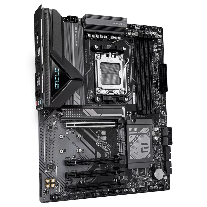 Placa-mãe GIGABYTE B840 EAGLE WIFI6E - CPUs AMD Ryzen 9000, VRM 8+2+2 fases, até 8200MHz DDR5(O.C), 2xPCIe 4.0 + 1xPCIe 3.0 M.2, Wi-Fi 6E, 2.5GbE LAN, USB 3.2 Gen 2