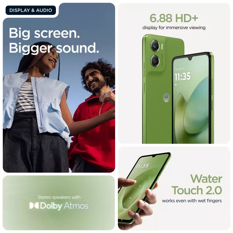 Motorola moto g06 17,5 cm (6,88 polegadas) Dual SIM Android 15 4G USB Type-C 4 GB 256 GB 5200 mAh verde
