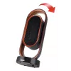 Unold 86535 aquecedor de ventoinha cerâmico 3D, 1800 W, comando à distância, oscilação de 80°, inclinação de 45°, temporizador de 8 h, preto/cobre