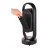 Unold 86535 aquecedor de ventoinha cerâmico 3D, 1800 W, comando à distância, oscilação de 80°, inclinação de 45°, temporizador de 8 h, preto/cobre