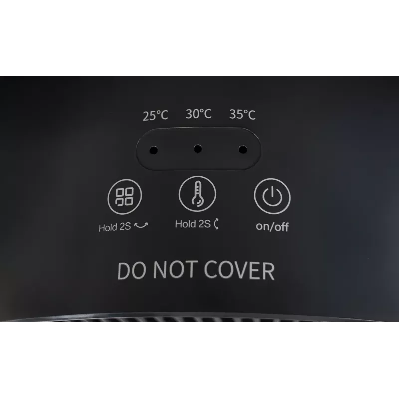 Unold 86535 aquecedor de ventoinha cerâmico 3D, 1800 W, comando à distância, oscilação de 80°, inclinação de 45°, temporizador de 8 h, preto/cobre