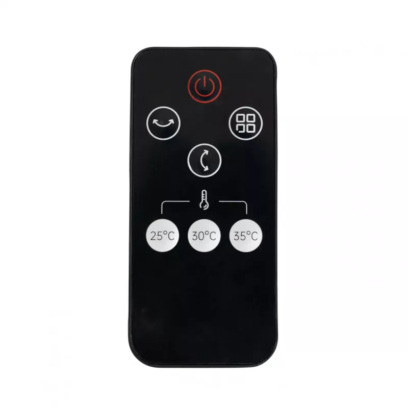 Unold 86535 aquecedor de ventoinha cerâmico 3D, 1800 W, comando à distância, oscilação de 80°, inclinação de 45°, temporizador de 8 h, preto/cobre