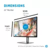 Monitor de computador HP Z25xs G3 63,5 cm (25 polegadas) 2560 x 1440 píxeis Quad HD Preto