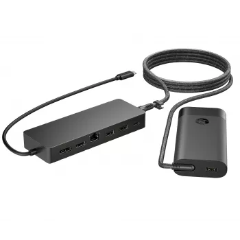 Hub USB-C e carregador de portátil HP 9H0H9AA#ABB Design compacto, conectividade versátil